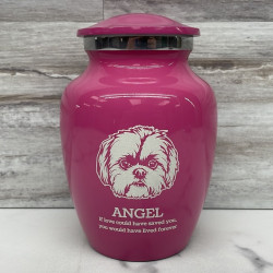 Customer Gallery - Small Shih Tzu Dog Cremation Urn - Rose Pink