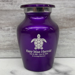 Customer Gallery - Sea Turtle Keepsake Urn - Purple Luster