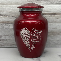 Customer Gallery - Your Wings Were Ready Sharing Urn - Ruby Red