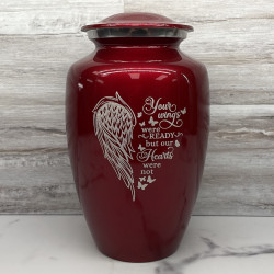 Customer Gallery - Your Wings Were Ready Cremation Urn - Ruby Red