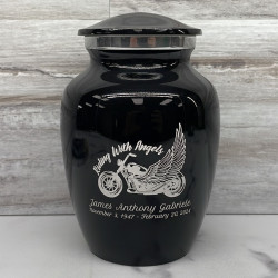 Customer Gallery - Riding with Angels Motorcycle Sharing Urn - Jet Black