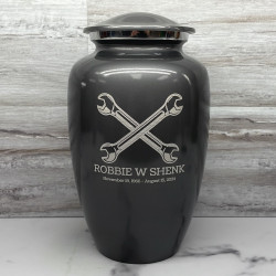Customer Gallery - Mechanic Wrench Cremation Urn - Gunmetal Gray