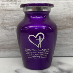 Customer Gallery - Love of Christ Keepsake Urn - Purple Luster