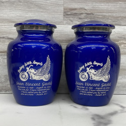 Customer Gallery - Riding with Angels Motorcycle Sharing Urn - Midnight Blue