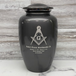 Customer Gallery - Masonic Cremation Urn - Gunmetal Gray