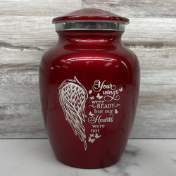 Customer Gallery - Your Wings Were Ready Sharing Urn - Ruby Red