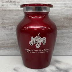Customer Gallery - Classic Tractor Keepsake Urn - Ruby Red