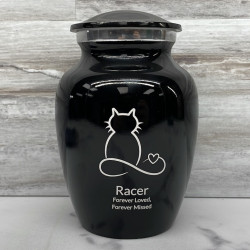 Customer Gallery - Small Infinite Love Cat Cremation Urn - Jet Black