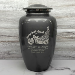 Customer Gallery - Riding with Angels Motorcycle Cremation Urn - Gunmetal Gray