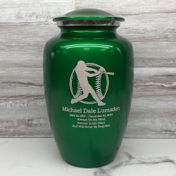 Customer Gallery - Baseball Cremation Urn - Shamrock Green