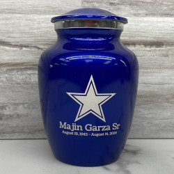 Customer Gallery - Dallas Star Sharing Urn - Midnight Blue