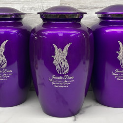 Customer Gallery - Angel Cremation Urn - Purple Luster