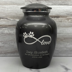 Customer Gallery - Small Infinite Love Pet Cremation Urn - Gunmetal Gray