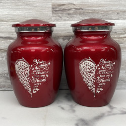 Customer Gallery - Your Wings Were Ready Sharing Urn - Ruby Red