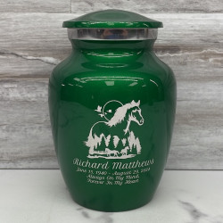 Customer Gallery - Horse Landscape Sharing Urn - Shamrock Green