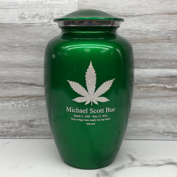 Customer Gallery - Marijuana Cremation Urn - Shamrock Green