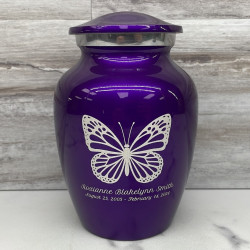 Customer Gallery - Butterfly Sharing Urn - Purple Luster