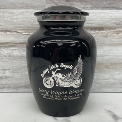 Customer Gallery - Riding with Angels Motorcycle Sharing Urn - Jet Black