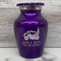 Customer Gallery - Riding with Angels Motorcycle Keepsake Urn - Purple Luster