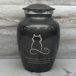 Customer Gallery - Infinite Love Cat Cremation Urn - Gunmetal Gray
