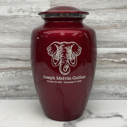 Customer Gallery - Elephant Cremation Urn - Ruby Red