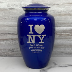 Customer Gallery - I Love NY (New York) Cremation Urn - Midnight Blue