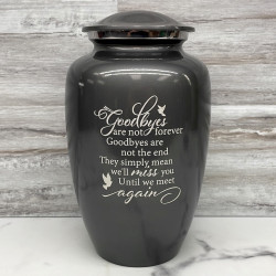 Customer Gallery - Goodbyes Are Not Forever Cremation Urn - Gunmetal Gray