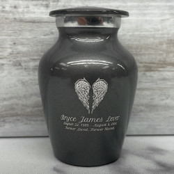 Customer Gallery - Angel Wings Keepsake Urn - Gunmetal Gray