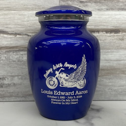 Customer Gallery - Riding with Angels Motorcycle Sharing Urn - Midnight Blue