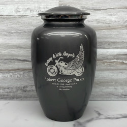 Customer Gallery - Riding with Angels Motorcycle Cremation Urn - Gunmetal Gray