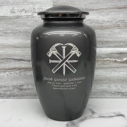 Customer Gallery - Woodworking Cremation Urn - Gunmetal Gray