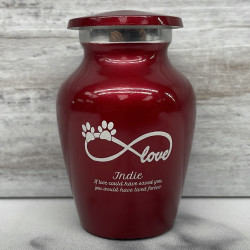 Customer Gallery - Keepsake Infinite Love Pet Cremation Urn - Ruby Red
