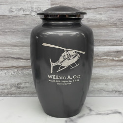 Customer Gallery - Helicopter Cremation Urn - Gunmetal Gray