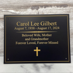 Customer Gallery - DIY Cremation Urn Plate - Black - 5.75" w x 4.25" h