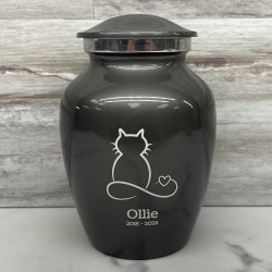Customer Gallery - Infinite Love Cat Cremation Urn - Gunmetal Gray