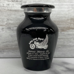 Customer Gallery - Riding with Angels Motorcycle Keepsake Urn - Jet Black