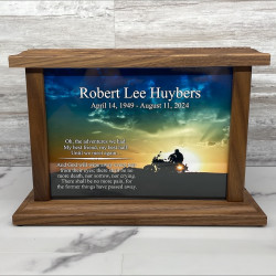 Customer Gallery - Motorcycle II Cremation Urn - Prestige Walnut