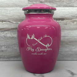 Customer Gallery - My Daughter Walks With Me Sharing Urn - Rose Pink