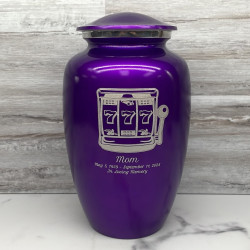 Customer Gallery - Slot Machine Cremation Urn - Purple Luster