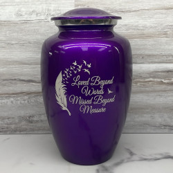 Customer Gallery - Loved Beyond Words Cremation Urn - Purple Luster