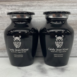 Customer Gallery - Owl Keepsake Urn - Jet Black