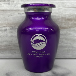 Customer Gallery - Dolphin Keepsake Urn - Purple Luster