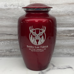 Customer Gallery - Deer Cremation Urn - Ruby Red