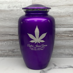 Customer Gallery - Marijuana Cremation Urn - Purple Luster