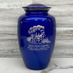 Customer Gallery - Train Cremation Urn - Midnight Blue