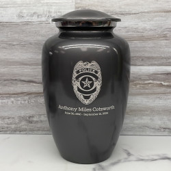 Customer Gallery - Police Cremation Urn - Gunmetal Gray