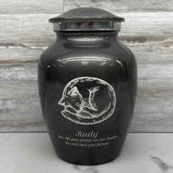 Customer Gallery - Dreaming Kitten Pet Cremation Urn - Gunmetal Gray