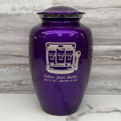 Customer Gallery - Slot Machine Cremation Urn - Purple Luster