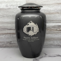 Customer Gallery - Snow Goggles Cremation Urn - Gunmetal Gray