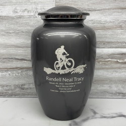 Customer Gallery - Mountain Bike Cremation Urn - Gunmetal Gray